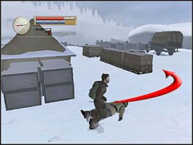 Tam obiegamy palety z kartonami, - [Solucja] OCCUPIED FORT cz.1 - II Wojna Światowa: Pilot Down - Na Tyłach Wroga - poradnik do gry