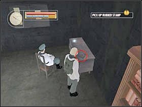 Podchodzimy do biurka, zabieramy stempel i wracamy do kominka - [Solucja] OCCUPIED FORT cz.5 - II Wojna Światowa: Pilot Down - Na Tyłach Wroga - poradnik do gry