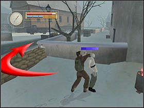 Dusimy go, ogrzewamy się przy ognisku i biegniemy wzdłuż głównej ulicy. - [Solucja] FRENCH VILLAGE cz.1 - II Wojna Światowa: Pilot Down - Na Tyłach Wroga - poradnik do gry