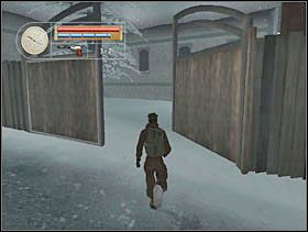 Wybiegamy na zewnątrz i wracamy tą samą drogą którą tu przyszliśmy: przejściem po głębokim śniegu,... - [Solucja] FRENCH VILLAGE cz.5 - II Wojna Światowa: Pilot Down - Na Tyłach Wroga - poradnik do gry