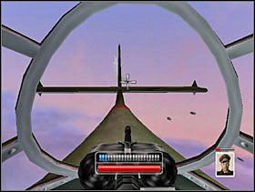 Z kolei druga rakieta minie linię ogona, gdzie nasz celownik będzie już na nią czekał - [Solucja] AIRBORNE PURSUIT cz.2 - II Wojna Światowa: Pilot Down - Na Tyłach Wroga - poradnik do gry
