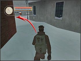 Biegniemy przez głęboki śnieg dookoła budynku... - [Solucja] FRENCH VILLAGE cz.4 - II Wojna Światowa: Pilot Down - Na Tyłach Wroga - poradnik do gry