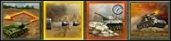 Charakterystyczne rozkazy (umiejętności) - od lewej - Pojazdy pancerne - Blitzkrieg 2 - poradnik do gry