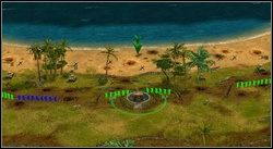 Możesz zatrzymać na chwilę grę (Spacja) i wydać rozkazy - piechotę poślij do okopów znajdujących się przed nią a czołgi możesz ustawić (i okopać - klawisz A) albo za okopami albo między okopami a morzem, tam gdzie kończy się trawa (jak ja to zrobiłem - patrz obrazek obok) - Rozdział 1 - Misja wprowadzająca East Wind - Blitzkrieg 2 - poradnik do gry