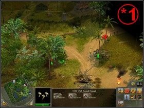 Ruszaj dalej w kierunku górki, którą masz zdobyć (*1 ) - uważaj tylko na kolejny czołg jaki wyjedzie drogą spoza mapy w Twoim kierunku oraz działa polowe ustawione na górce - Rozdział 1 - Misja The Lengthening Shadow - Blitzkrieg 2 - poradnik do gry