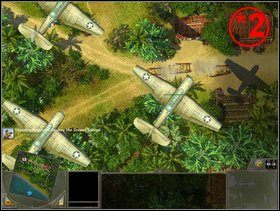 Jest jeszcze druga (ta będzie przejeżdżać przez wioskę kawałek na południe), którą też musisz zbombardować - wezwij bombowce nad rozwidlenie dróg w punkcie *2 i powinno być po sprawie - Rozdział 2 - Misja The Eagles Talons - Blitzkrieg 2 - poradnik do gry