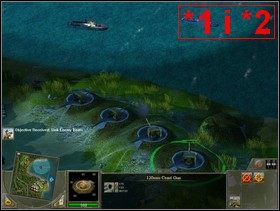 Kiedy dotrze do Ciebie informacja (ikona po lewej), że pierwszy cel misji (przejąć artylerię nabrzeżną) został wypełniony pod Twoją komendą znajdzie się kilka dział dużego kalibru na pobliskim wybrzeżu *1 - Rozdział 2 - Misja Diversion - Blitzkrieg 2 - poradnik do gry