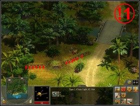 Równocześnie ruszaj czołgami (a za nimi piechota) w kierunku punktu - Rozdział 2 - Misja Roundup at Guadalcanal - Blitzkrieg 2 - poradnik do gry