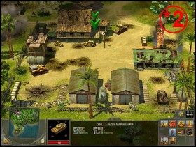 Alternatywnie (zielone przerywane strzałki ) możesz też spróbować opanować pozycje japońskie w punkcie - Rozdział 3 - Misja Tooth and Nail - Blitzkrieg 2 - poradnik do gry