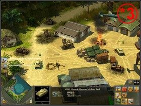 Kiedy zrobisz porządek w tym miejscu ruszaj ocalałymi pojazdami do portu (*3 ), pchnij razem z nimi również piechotę - Rozdział 3 - Misja Bloody Lagoon - Blitzkrieg 2 - poradnik do gry