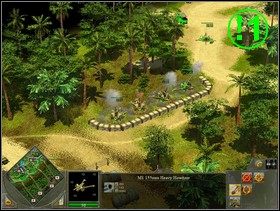 Możesz skierować do walki z nią swoje ocalałe niszczyciele czołgów oraz dodatkowo ostrzelać jej pozycje (*2a, *2b i *2c ) swoimi haubicami z punktu - Rozdział 3 - Misja Sudden Death Overtime - Blitzkrieg 2 - poradnik do gry