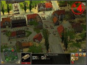 Potem ostrzelaj wykryte przez nich cele (w tym budynki z wrogą piechotą) swoją artylerią z obu brzegów rzeki - Rozdział 4 - Misja Ruhr Pocket - Blitzkrieg 2 - poradnik do gry