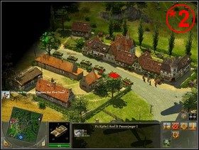 Po opanowaniu tej lokacji otrzymasz zadanie oczyszczenia z nieprzyjaciela pierwszego miasteczka (*2 ) jednak zanim na dobre się do tego zabierzesz na niebie pojawią się niemieckie bombowce (po jakie licho je tu wezwano, przecież sam byś sobie świetnie poradził, prawda - Rozdział 1 - Misja wprowadzająca In Talons Reach - Blitzkrieg 2 - poradnik do gry