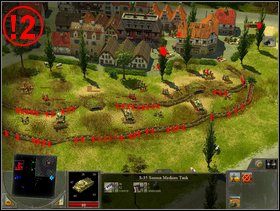 Najpierw jednak zbierz spore wojsko (piechota i czołgi) bo miasto jest mocno bronione - Rozdział 1 - Misja główna Swift Justice - Blitzkrieg 2 - poradnik do gry