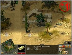 Teraz pora natrzeć na Twój pierwszy cel misji (wioska z armatami p-lot - *1 ) równocześnie z dwóch kierunków - od strony - Rozdział 2 - Misja Precious Prelude - Blitzkrieg 2 - poradnik do gry