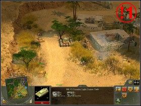 Przed wioską możesz rozdzielić siły i spróbować wtargnąć do niej w kilku miejscach - - Rozdział 2 - Misja Smokeout - Blitzkrieg 2 - poradnik do gry