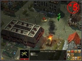 Potem pora już tylko natrzeć na ostatni cel misji - sztab wroga (*5 ) w pobliskim mieście - Rozdział 4 - Misja główna Heavy Hand - Blitzkrieg 2 - poradnik do gry