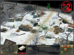 Jednocześnie staraj się też zorganizować już kolejne siły, które ruszą do ataku na wioskę w lokacji *2 , której bronią puszki wroga i trochę piechoty - Rozdział 3 - Misja główna War in Steppes - Blitzkrieg 2 - poradnik do gry