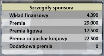 Wiadomo, że pierwsza pozycja jest najważniejsza, bo chodzi tu o pieniądze, jakie będziemy dostawać po każdej kolejce - Sponsorzy | Tryb menedżerski FIFA 06 - FIFA 06 - poradnik do gry