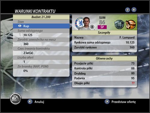 Trudno jest wypożyczyć solidnego gracza - Transfery | Tryb menedżerski FIFA 06 - FIFA 06 - poradnik do gry