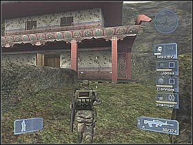 Pomimo tego, że teoretycznie w budynku powinni znajdować się wyłącznie członkowie Niebieskiej Drużyny wpadniesz tu też na kilku wrogów (screen 1) - Misja 5 - Strike Support cz.3 | Conflict Global Storm - Conflict: Global Storm - poradnik do gry