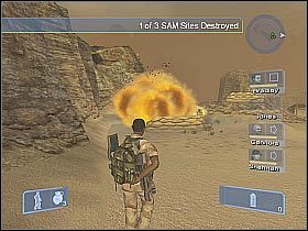 Ostatnim obiektem, którym w tej części planszy będziesz się musiał zająć jest skład paliwa (screen 1) - Misja 9 - Desert Fire cz.2 | Conflict Global Storm - Conflict: Global Storm - poradnik do gry