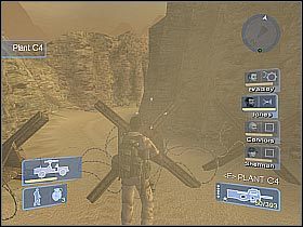 Po kilku chwilach Twoja drużyna powinna dotrzeć do kolejnego, znacznie mniejszego obozu (screen 1) - Misja 9 - Desert Fire cz.2 | Conflict Global Storm - Conflict: Global Storm - poradnik do gry