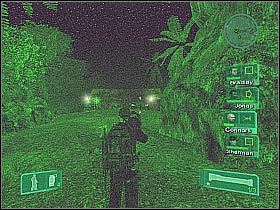 Swoich ludzi rozstaw pomiędzy zneutralizowanymi pojazdami, 1-2 osoby powinieneś natomiast skierować do większego budynku (screen 1) - Misja 10 - Reunion cz.3 | Conflict Global Storm - Conflict: Global Storm - poradnik do gry