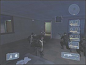 Jeśli chcesz możesz na chwilę przejąć kontrolę nad Sherman, zbliżyć się do okna, które było ukazane na filmiku przerywnikowym, a następnie spróbować namierzyć znajdujących się tam przeciwników - Misja 11 - Escape And Evade cz.1 | Conflict Global Storm - Conflict: Global Storm - poradnik do gry