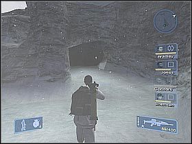 Po dotarciu na drugi koniec jaskini zeskocz na niższą półkę i zacznij kierować się w prawo (screen 1) - Misja 13 - Pressure Drop cz.1 | Conflict Global Storm - Conflict: Global Storm - poradnik do gry