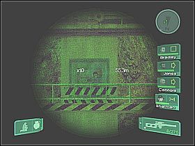 Po dotarciu do kolejnego większego pomieszczenia skorzystaj z usług pani snajper, aby rozprawić się z operatorem działka maszynowego (screen 1) - Misja 14 - Playing For Keeps cz.3 | Conflict Global Storm - Conflict: Global Storm - poradnik do gry