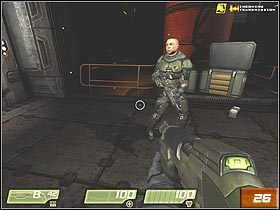 Niepokojony przez nikogo, wróć się do windy, która przywiozła Cię na ten poziom - [Solucja] Interior Hangar | Quake 4 - Quake 4 - poradnik do gry