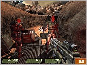 W połowie drogi spotkasz Morrisa - [Solucja] MCC Landing Site | Quake 4 - Quake 4 - poradnik do gry