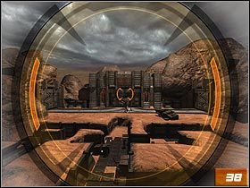 Wróć się do drzwi, ale nie przechodź przez nie, tylko skorzystaj z windy (#39), którą przyjedzie jeden z wrogów - [Solucja] MCC Landing Site | Quake 4 - Quake 4 - poradnik do gry