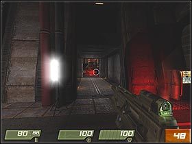 Po krótkiej przejażdżce zeskoczysz z wozu - [Solucja] Canyon | Quake 4 - Quake 4 - poradnik do gry