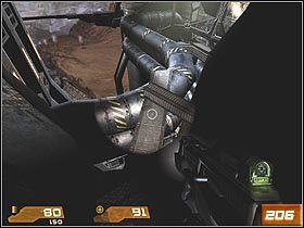 Po krótkiej wędrówce znów natkniesz się na Guardiana - [Solucja] Data Networking Security | Quake 4 - Quake 4 - poradnik do gry