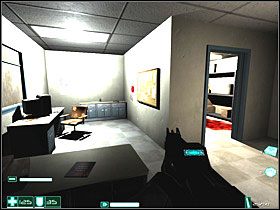 Po metalowym pomoście przejdź do pokoju - Zła woda (1) | Interwał 03-C | FEAR - F.E.A.R.: First Encounter Assault Recon - poradnik do gry