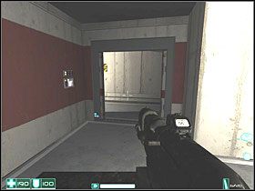 Potem idź w prawo, wejdź po krótkiej drabinie i naciśnij kolejny przycisk - Obejście (1) | Interwał 09-B | FEAR - F.E.A.R.: First Encounter Assault Recon - poradnik do gry