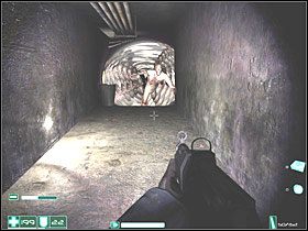 Idź dalej, po lewej znajdziesz na skrzynce Apteczkę - Punkt zero (2) | Interwał 11 | FEAR - F.E.A.R.: First Encounter Assault Recon - poradnik do gry