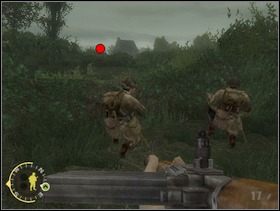 ... tak aby mieli baczenie na prawą flankę. Niemcy lubią stamtąd zaatakować piechotą (dwie sekcje w pewnym odstępie czasu), jeśli tak się stanie wystrzelaj ich. - [Solucja] Rozdział 9 Baupte cz.2 - Brothers in Arms: Earned in Blood - poradnik do gry