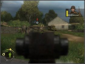 ... szybko obejdź razem z nimi Fryców do których przed chwilą strzelali z prawej i wystrzelaj gadów. - [Solucja] Rozdział 10 Hedgerow Hell cz.2 - Brothers in Arms: Earned in Blood - poradnik do gry