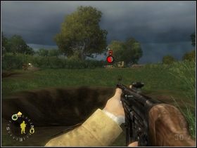 Faza 1. Najlepiej aby Twoi żołnierze zaczęli biec przez kratery za głaz po lewej tuż po tym kiedy armata wystrzeli i jej obsługa ładuje kolejny pocisk. Możesz, zanim każesz żołnierzom biec, wystawić się armacie na chwilę na wabia, modląc się aby strzeliła do Ciebie niecelnie. - [Solucja] Rozdział 10 Hedgerow Hell cz.2 - Brothers in Arms: Earned in Blood - poradnik do gry