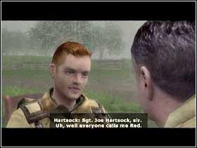 Gra zaczyna się intrem (filmik interaktywny w minimalnym stopniu), w którym poznajesz (a właściwie tylko przypominasz sobie jeśli wcześniej grałeś w BiA: Road to Hill 30) sierżanta Joe Reda Hartsocka, głównego bohatera tej odsłony Brothers in Arms. - [Solucja] Intro - Brothers in Arms: Earned in Blood - poradnik do gry