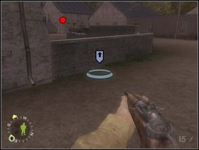 Następnie ustaw żołnierzy za murkiem po swojej prawej - niech przyduszą ogniem Niemiaszków kryjących się za samochodem... - [Solucja] Rozdział 2 Action at St. Martin cz.1 - Brothers in Arms: Earned in Blood - poradnik do gry