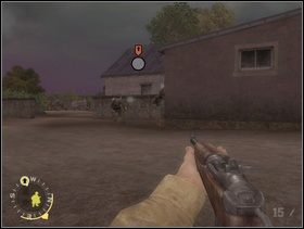 Teraz wreszcie możesz skręcić w prawo i załatwić Fryców na których Twoi ludzie cały czas powinni skupiać swój ogień (jak im rozkazałeś). Po ich zabiciu podejdź ostrożnie kilka metrów do przodu, obróć się w prawo i ... - [Solucja] Rozdział 2 Action at St. Martin cz.2 - Brothers in Arms: Earned in Blood - poradnik do gry