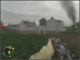 Ruszaj w stronę pobliskich zabudowań stojących przy drodze. Kiedy zbliżysz się do ulicy pokażą się pierwsi Niemcy - jedni z lewej, drudzy z prawej. - [Solucja] Rozdział 3 Three Patrol Action cz.1 - Brothers in Arms: Earned in Blood - poradnik do gry