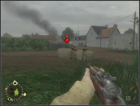 Postaw sekcję wsparcia za przeszkodą tuż przy drodze i każ jej skupić swój ogień na Niemiaszkach po lewej. - [Solucja] Rozdział 3 Three Patrol Action cz.1 - Brothers in Arms: Earned in Blood - poradnik do gry