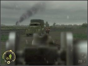 Z pobliskiej ciężarówki wyskoczy paru kolejnych Szkopów - rozwal ich szybko i ... - [Solucja] Rozdział 4 Hells Corners cz.3 - Brothers in Arms: Earned in Blood - poradnik do gry