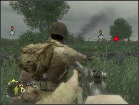 Tutaj też natkniesz się na Szkopów. Każ szturmanom położyć na nich ogień ... - [Solucja] Rozdział 4 Hells Corners cz.4 - Brothers in Arms: Earned in Blood - poradnik do gry