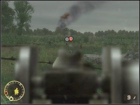 Potem szybciutko zajmij leje, w których kryli się zabici Niemcy, obróć w lewo (na północny-wschód) i wykończ Szkopków biegnących przez pole w Twoim kierunku. - [Solucja] Rozdział 4 Hells Corners cz.4 - Brothers in Arms: Earned in Blood - poradnik do gry